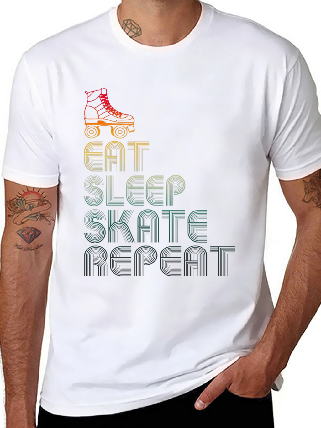 Eat Sleep Skate Repeat Graphic T-Shirt
