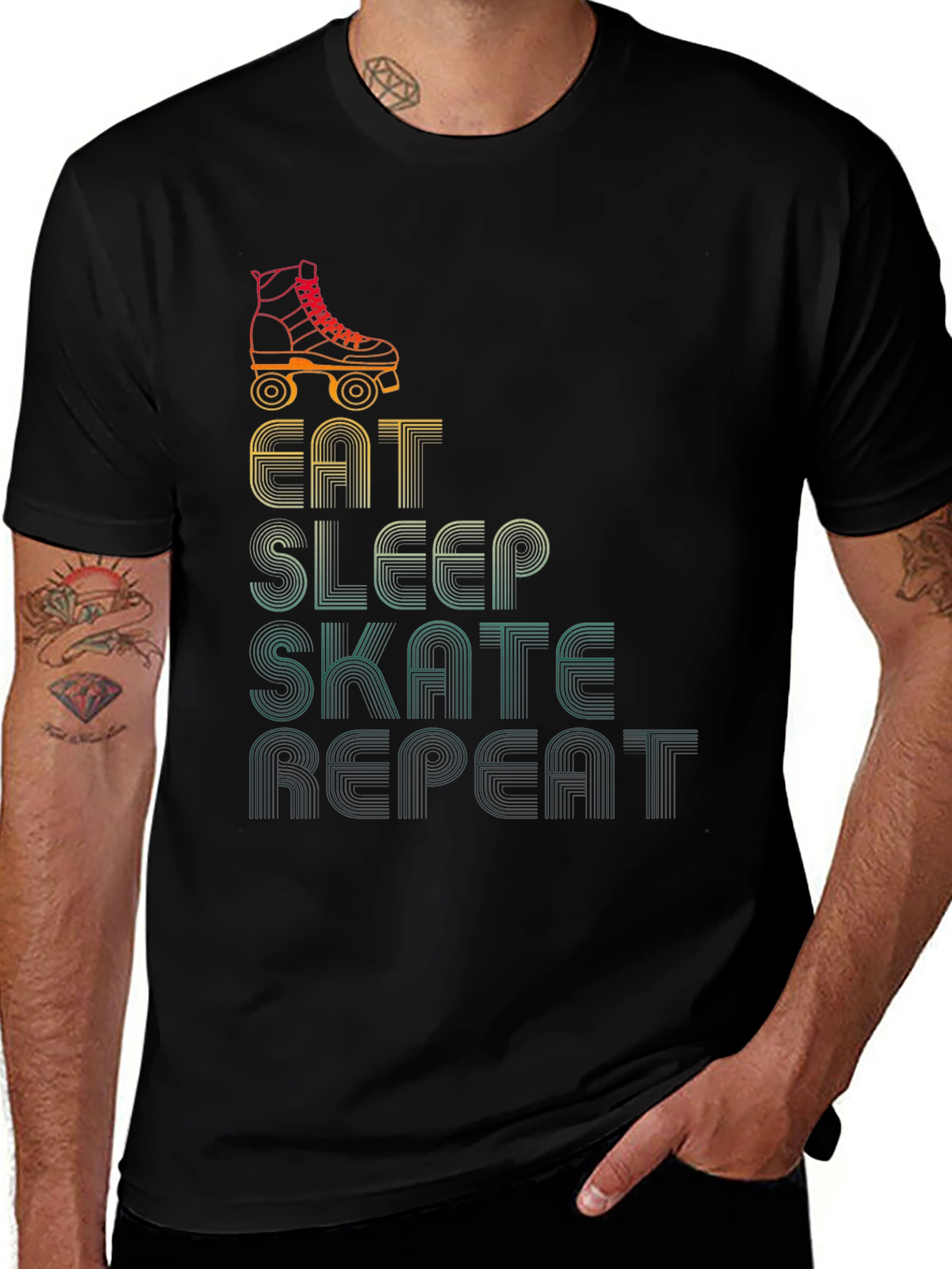 Eat Sleep Skate Repeat Graphic T-Shirt