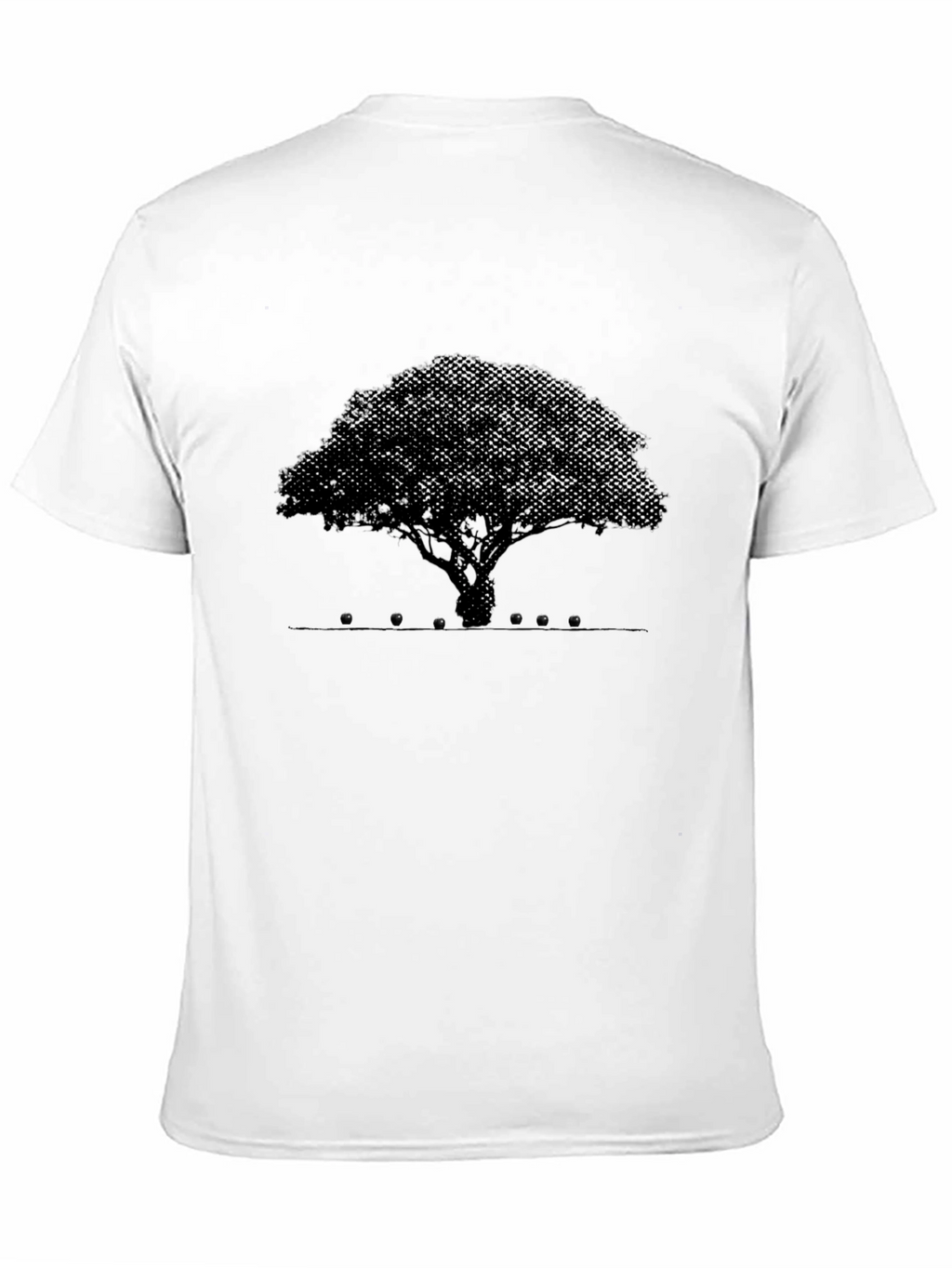 Abstract Tree Graphic Tee - Black Cotton Blend