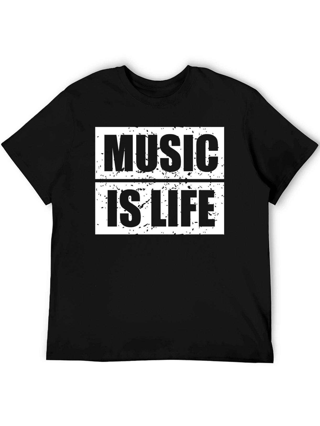 Music is Life Graphic Tee - Unisex Black T-Shirt