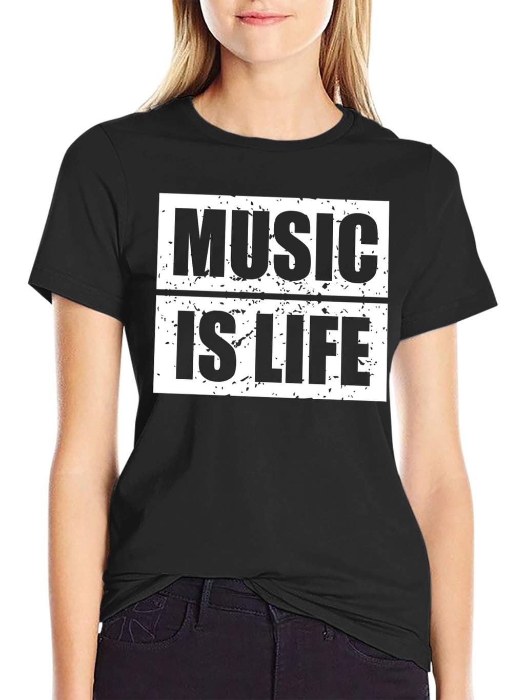 Music is Life Graphic Tee - Unisex Black T-Shirt