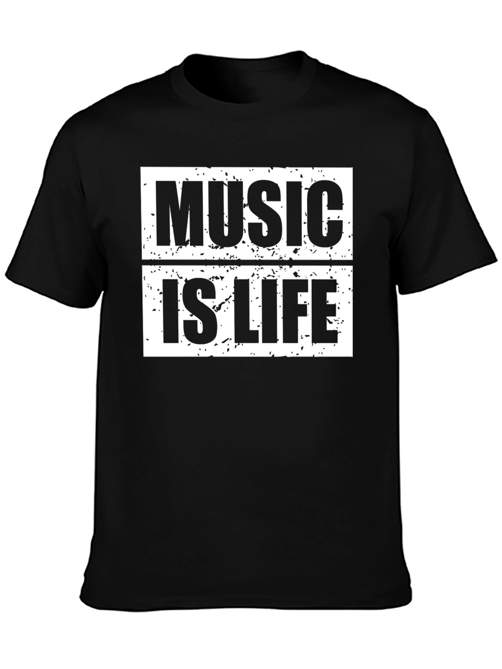 Music is Life Graphic Tee - Unisex Black T-Shirt