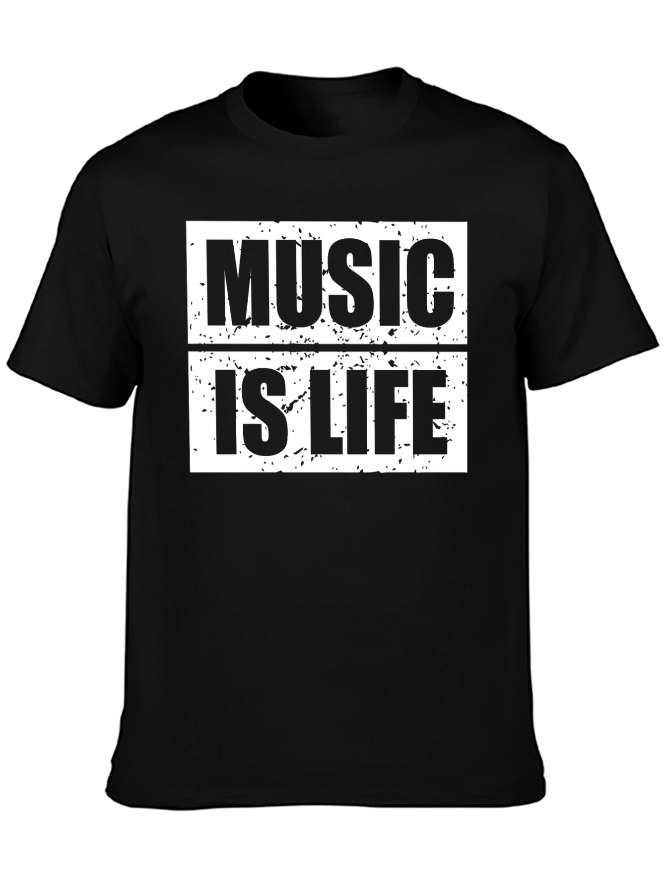 Music is Life Graphic Tee - Unisex Black T-Shirt