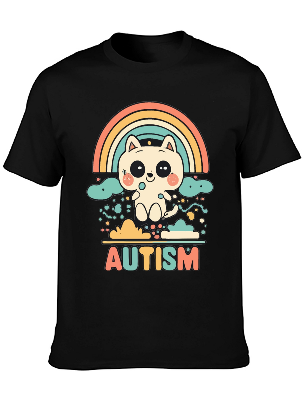 Autism Awareness Cat Rainbow T-Shirt