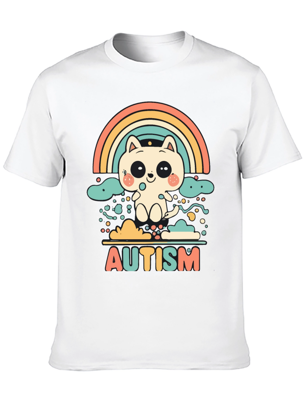Autism Awareness Cat Rainbow T-Shirt