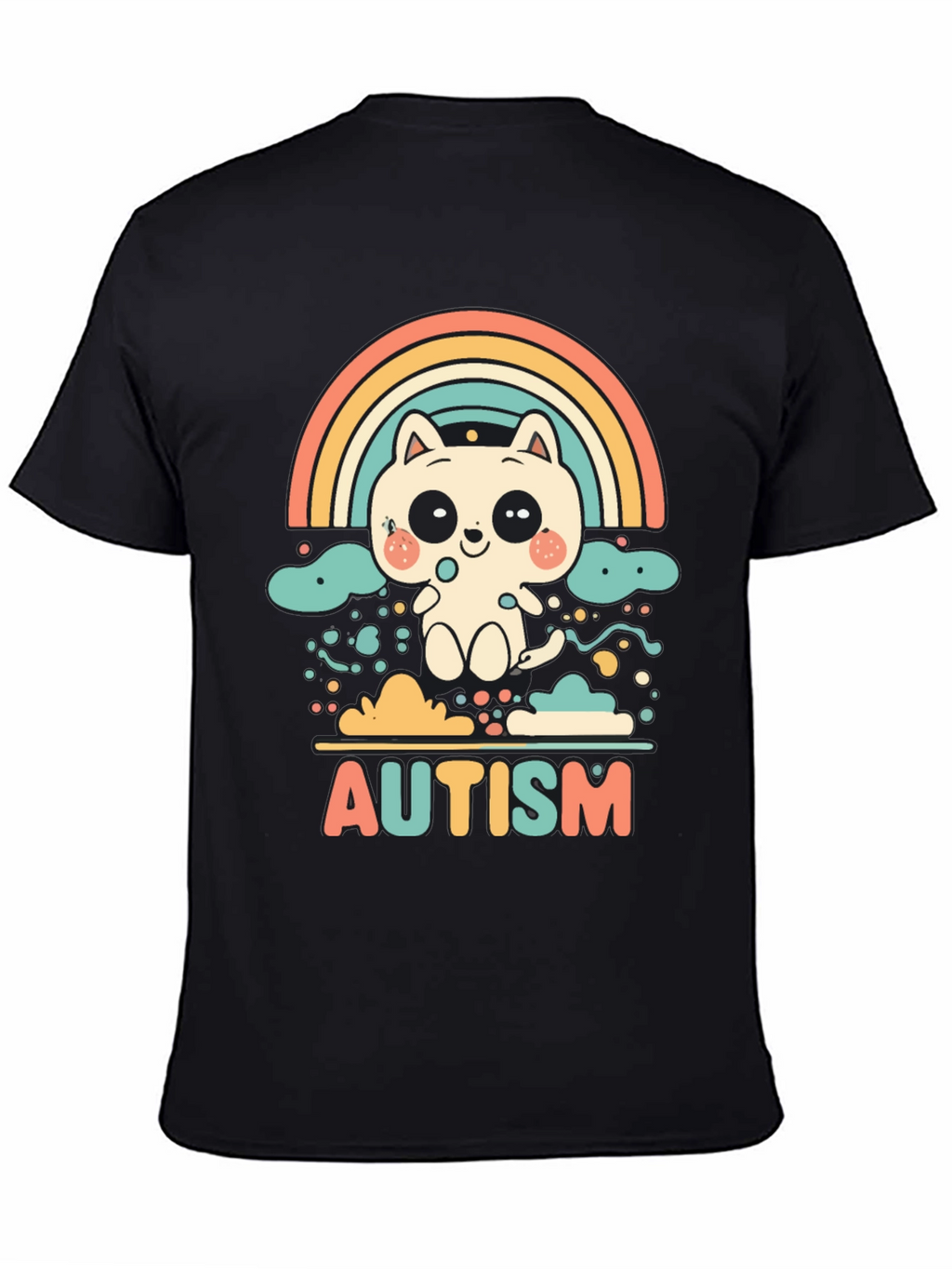 Autism Awareness Cat Rainbow T-Shirt