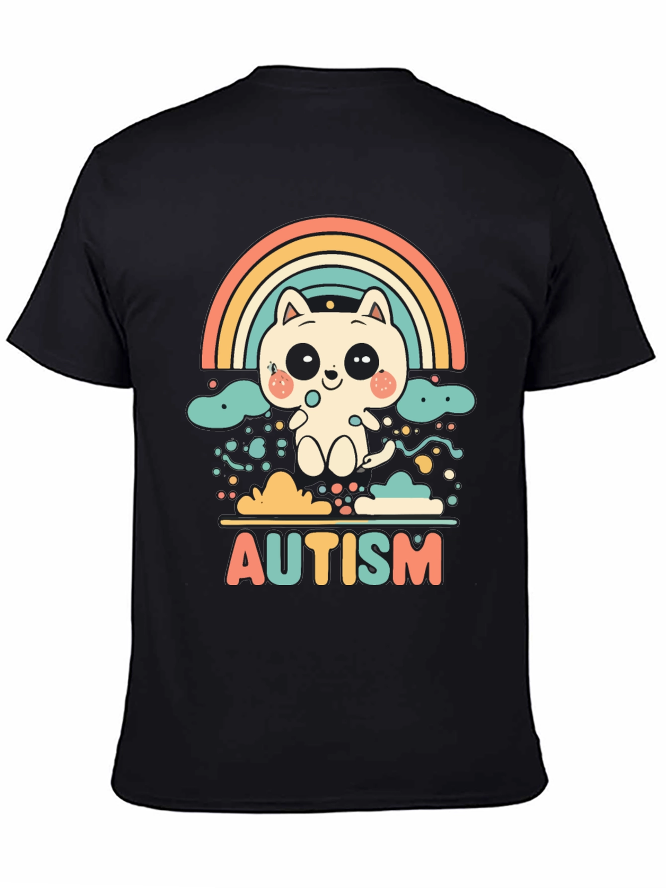Autism Awareness Cat Rainbow T-Shirt