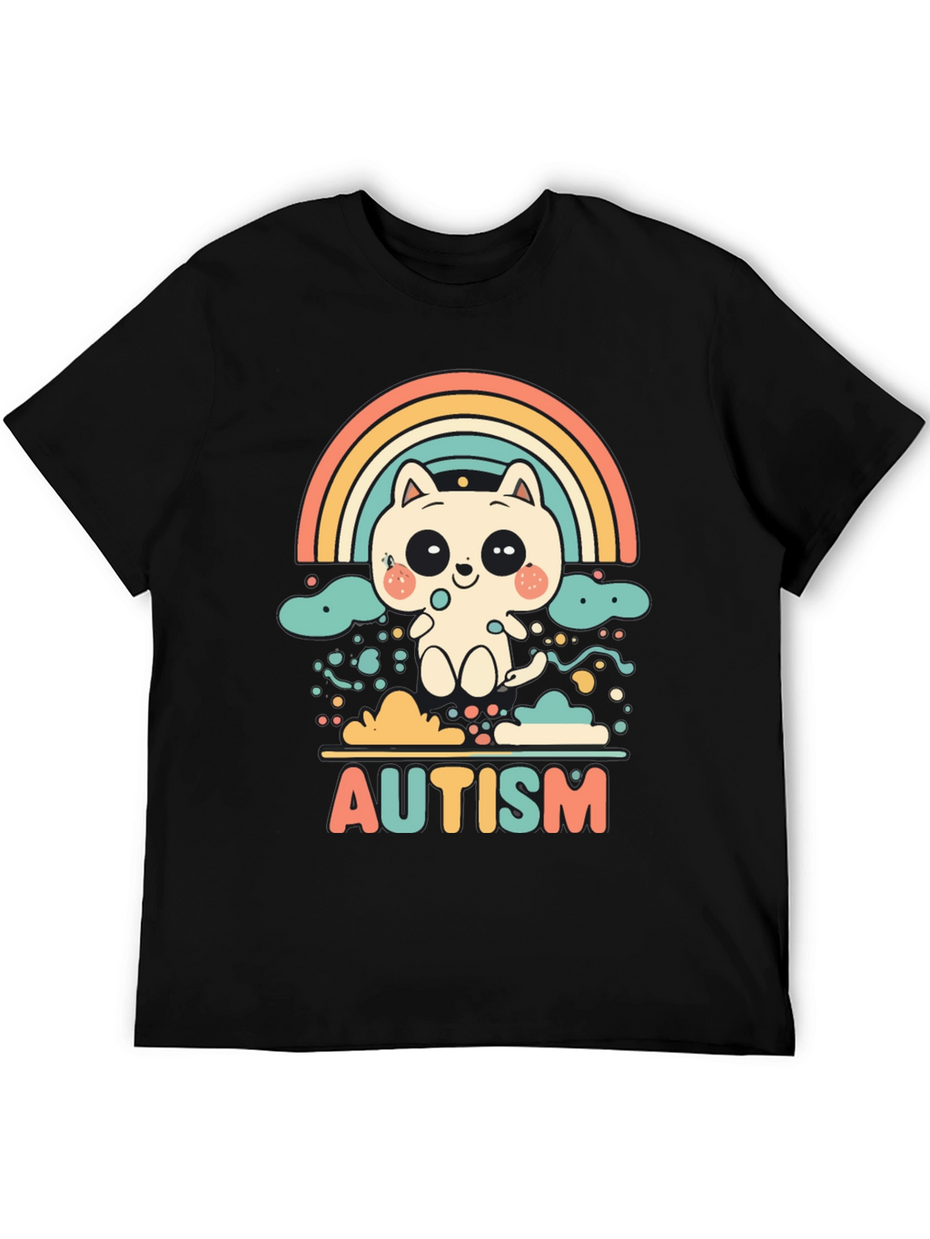 Autism Awareness Cat Rainbow T-Shirt