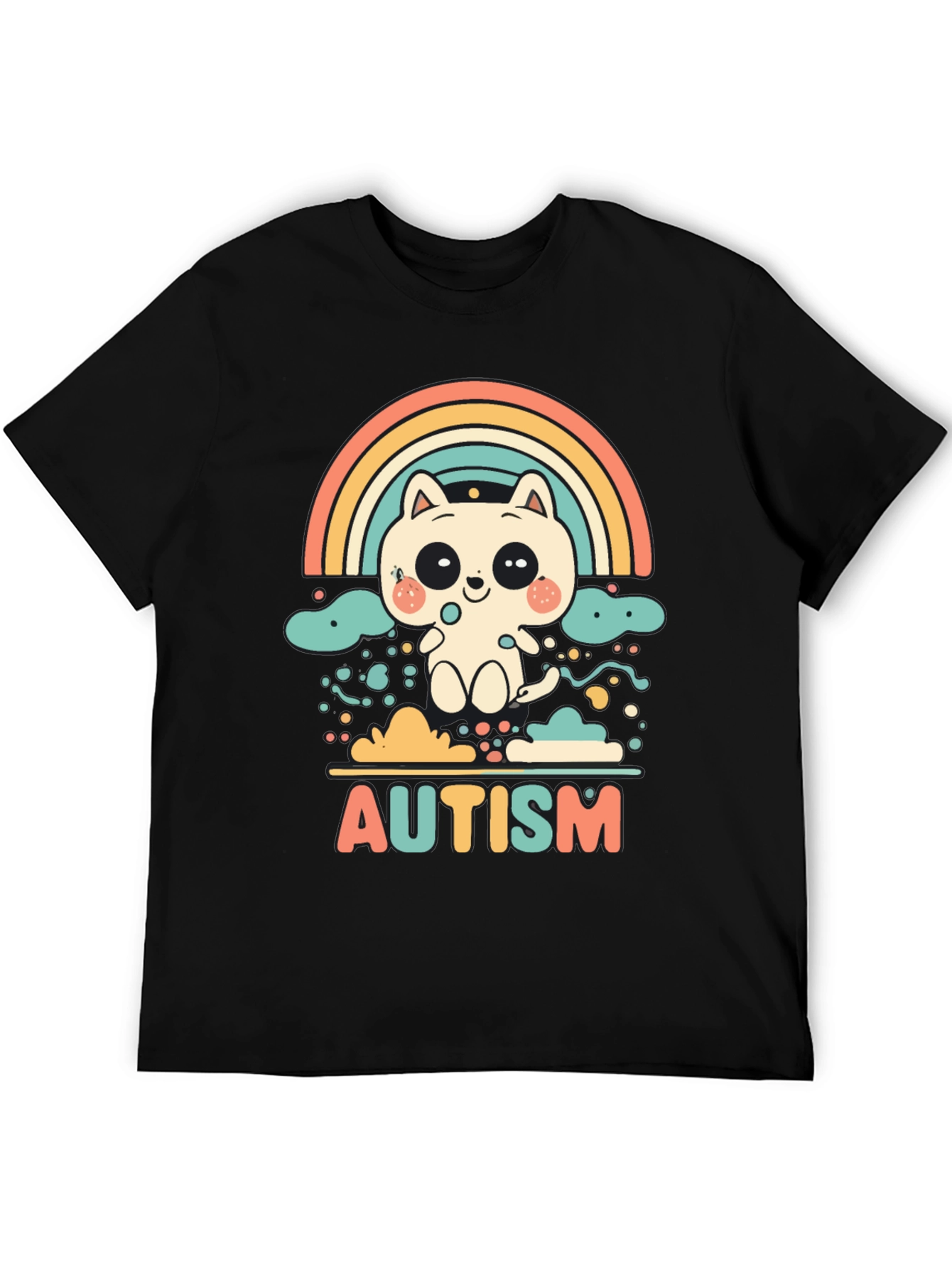 Autism Awareness Cat Rainbow T-Shirt