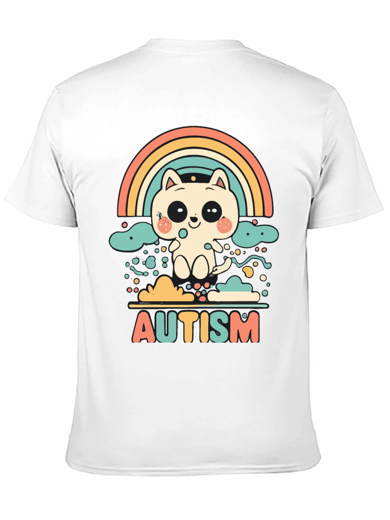 Autism Awareness Cat Rainbow T-Shirt