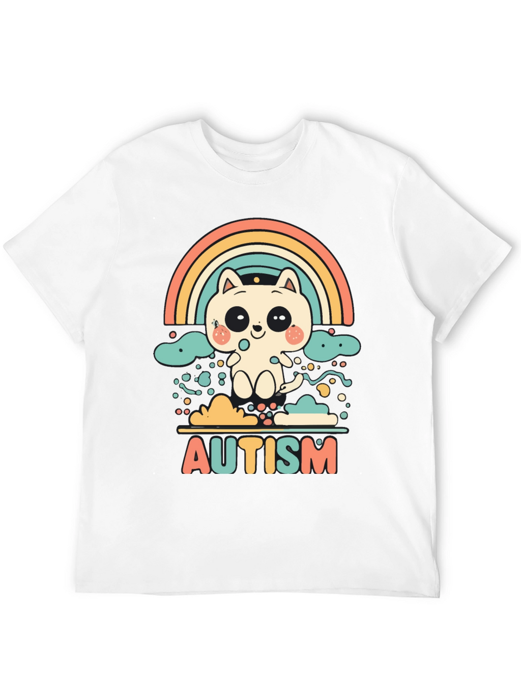 Autism Awareness Cat Rainbow T-Shirt