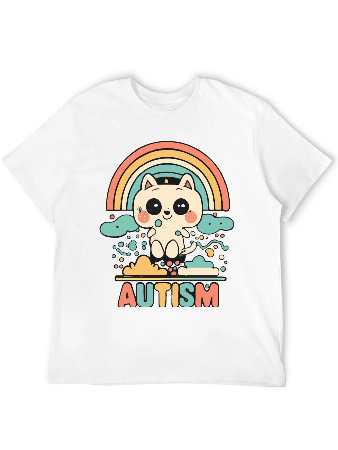 Autism Awareness Cat Rainbow T-Shirt