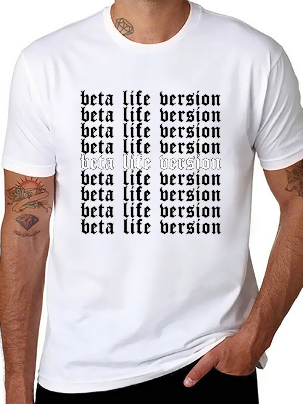 Beta Life Version Graphic Print Tee