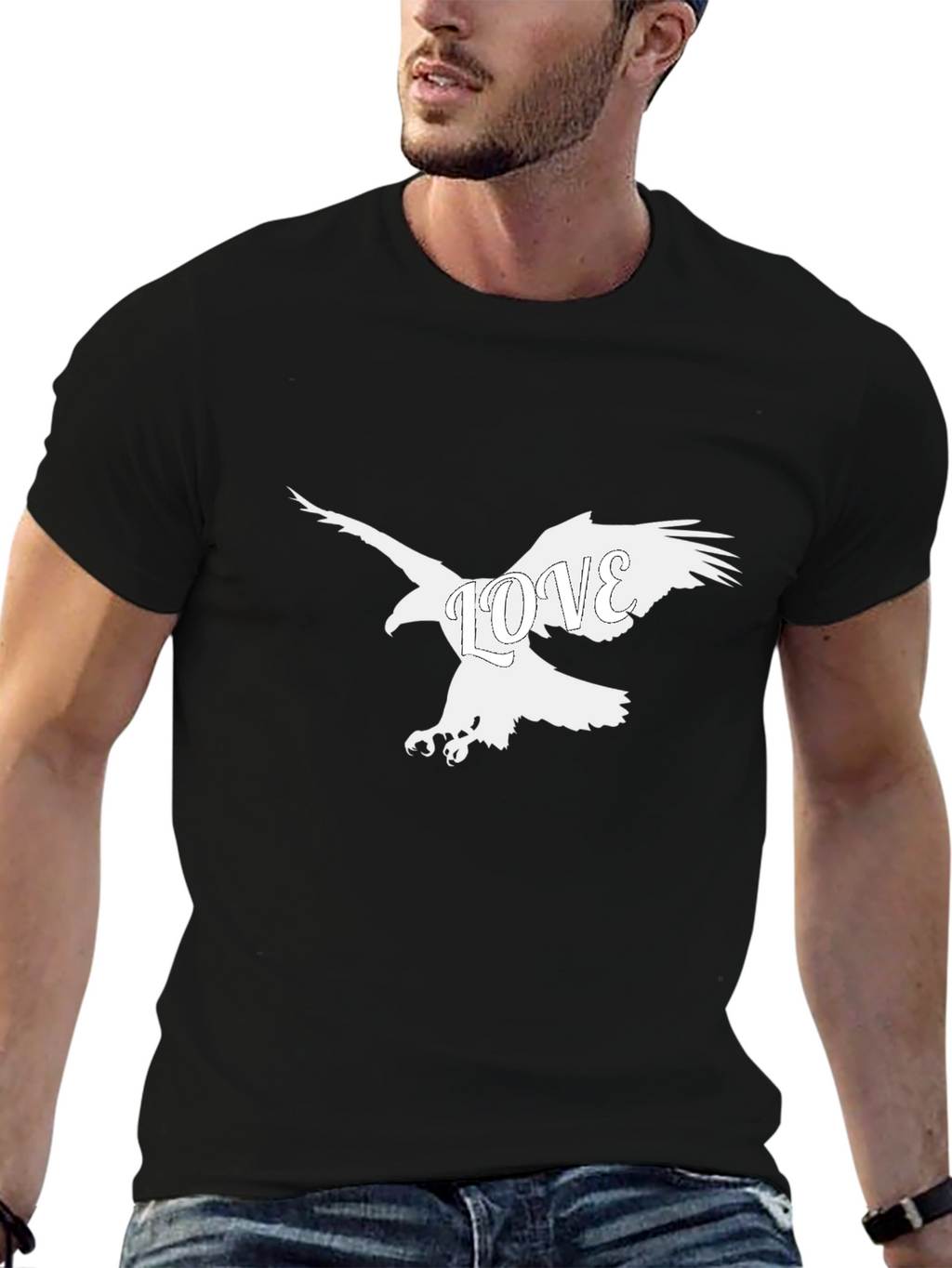 Black Eagle Love Graphic Tee