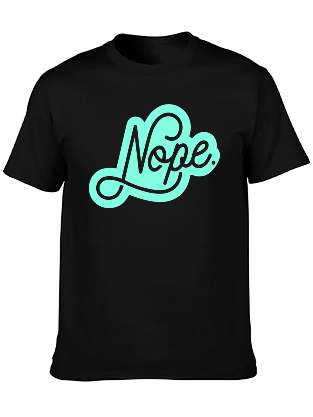 Nope Graphic Tee - Soft Black T-Shirt