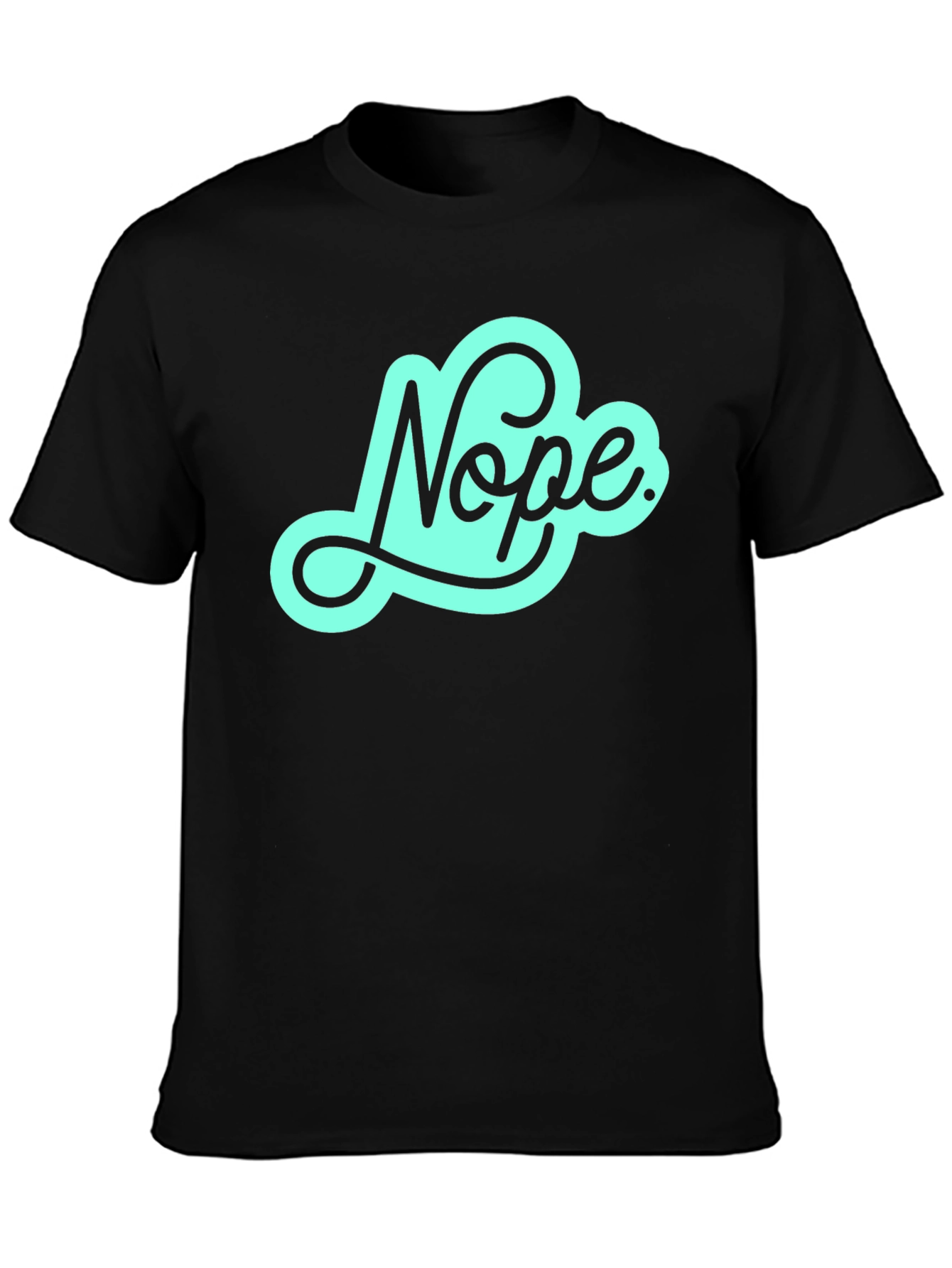 Nope Graphic Tee - Soft Black T-Shirt