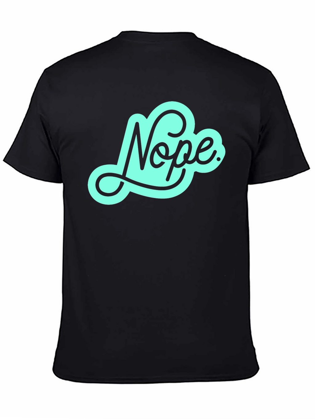 Nope Graphic Tee - Soft Black T-Shirt