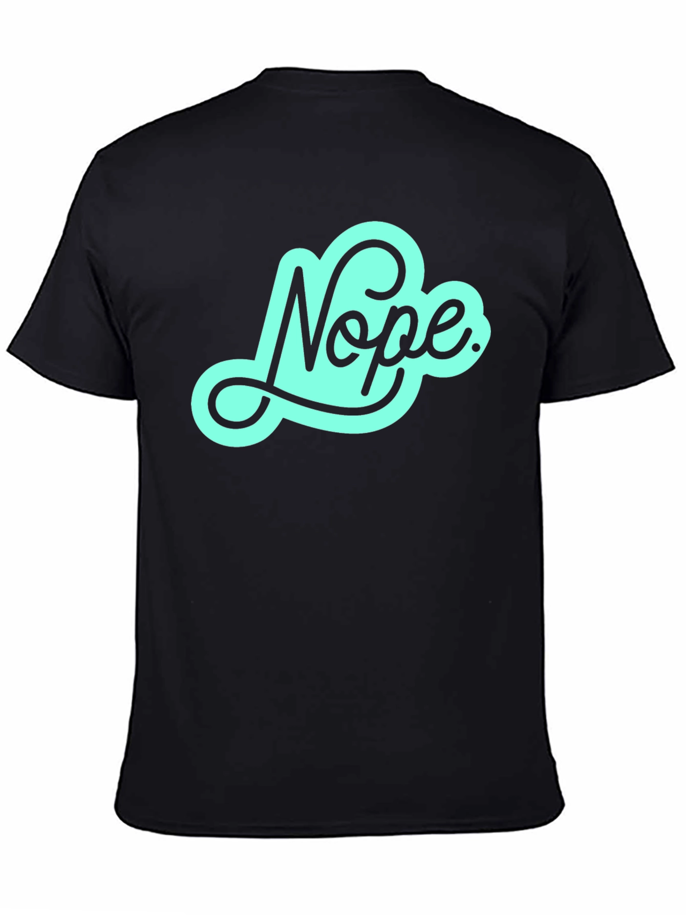 Nope Graphic Tee - Soft Black T-Shirt
