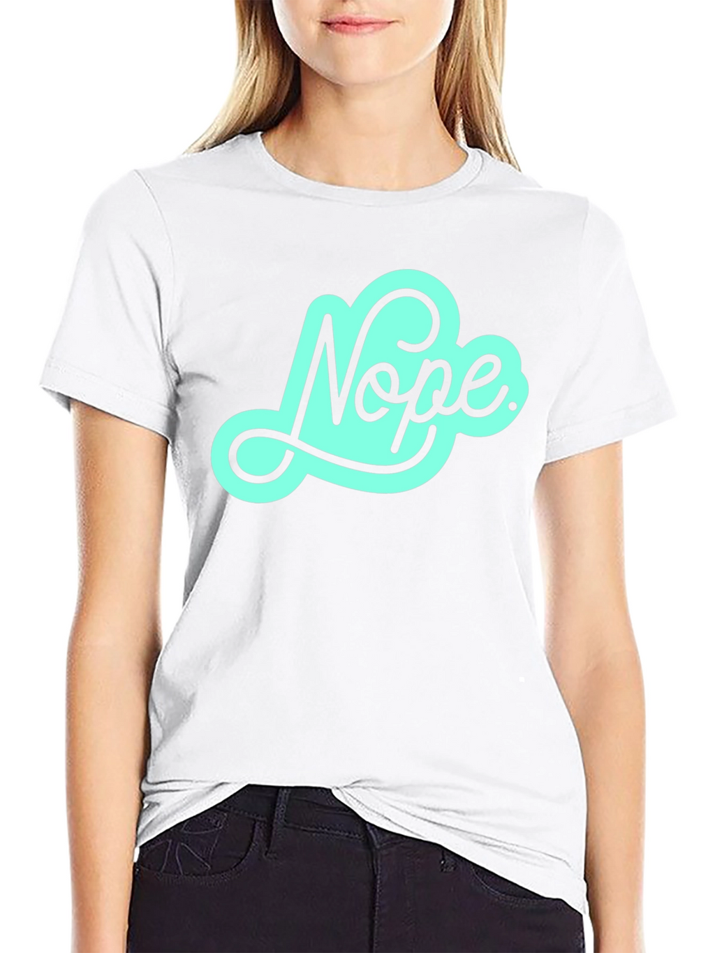 Nope Graphic Tee - Soft Black T-Shirt