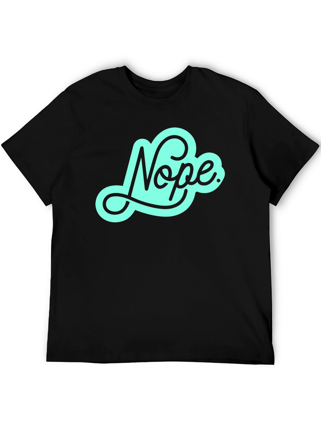 Nope Graphic Tee - Soft Black T-Shirt