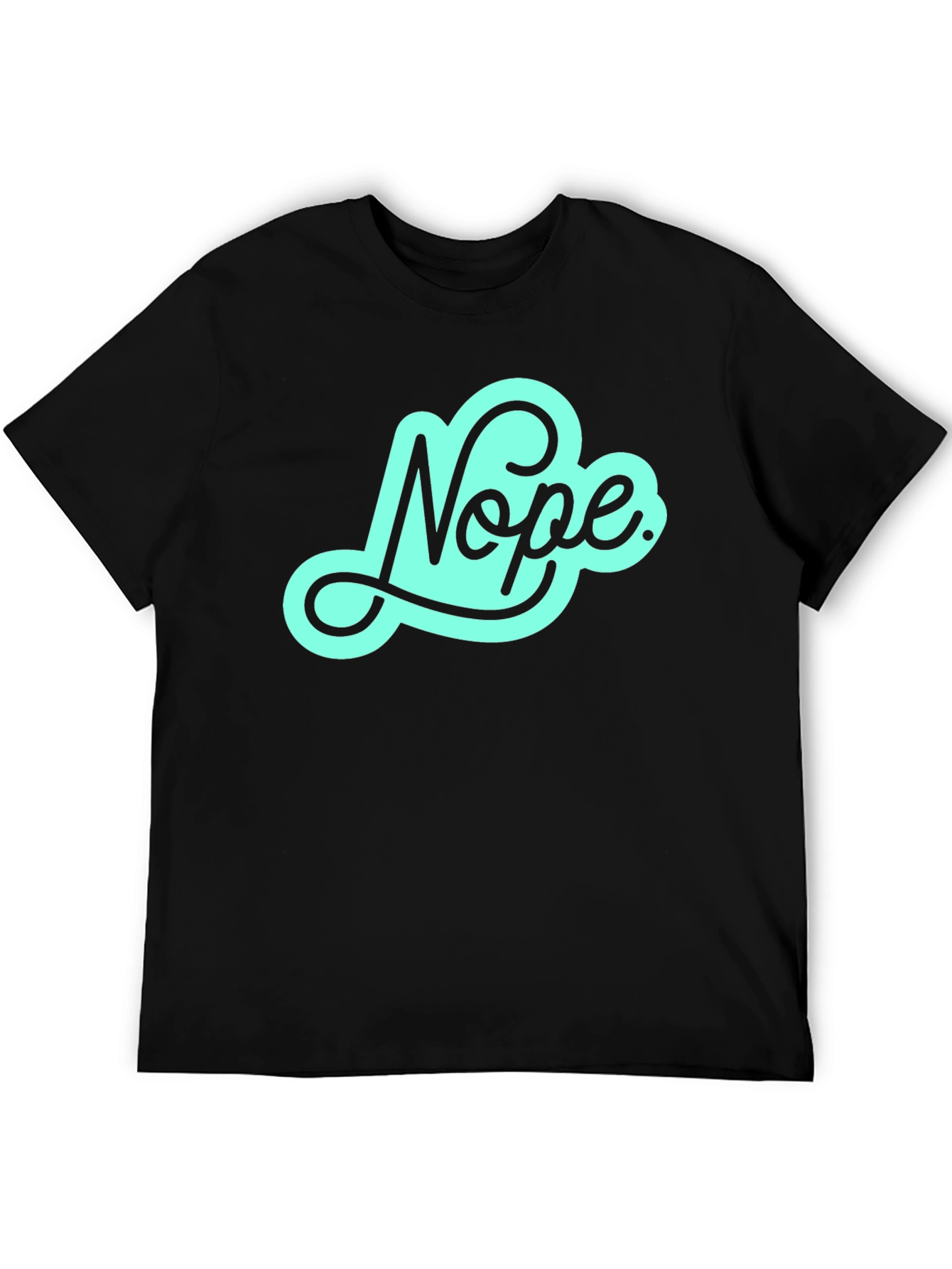 Nope Graphic Tee - Soft Black T-Shirt
