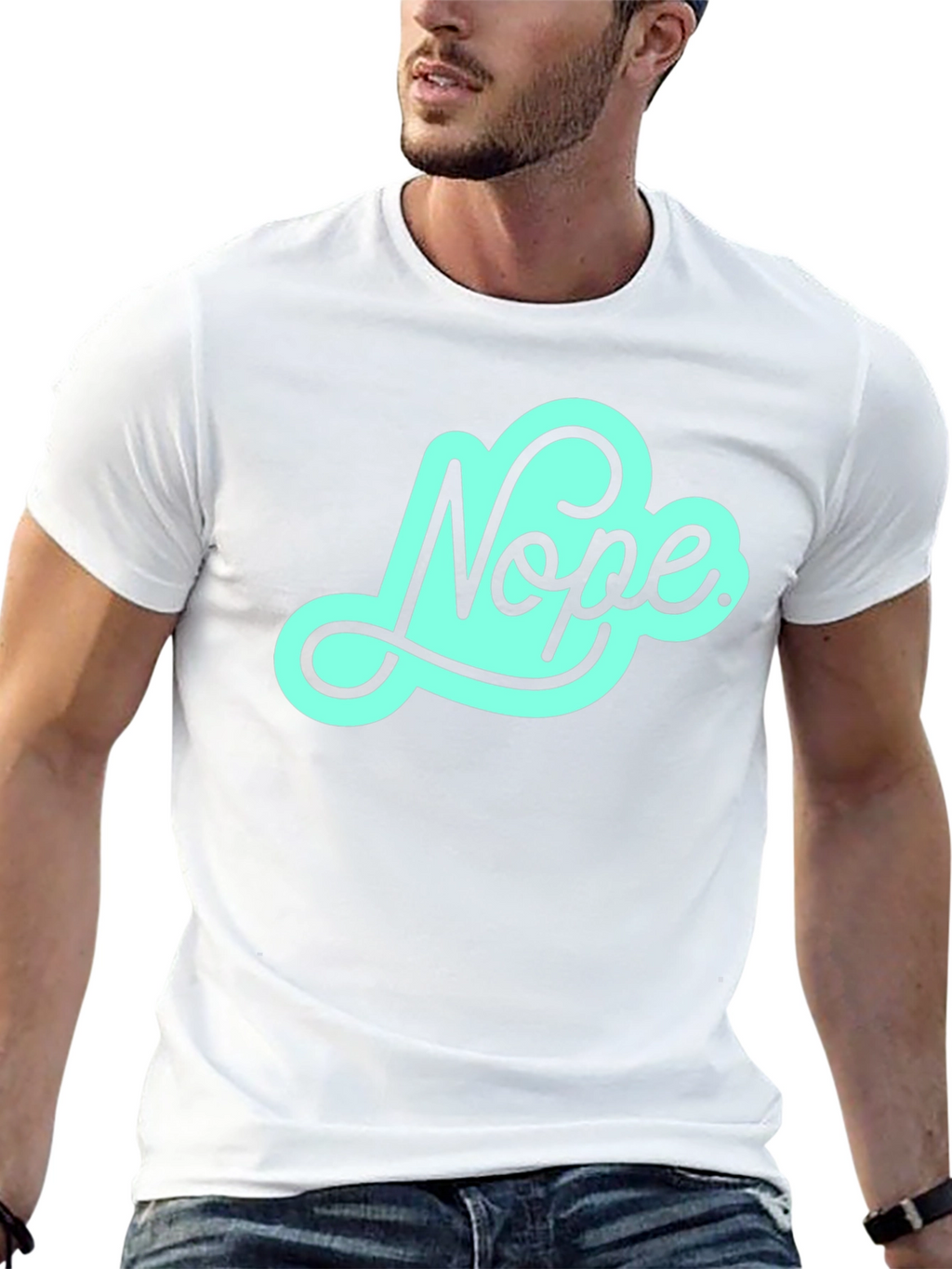 Nope Graphic Tee - Soft Black T-Shirt