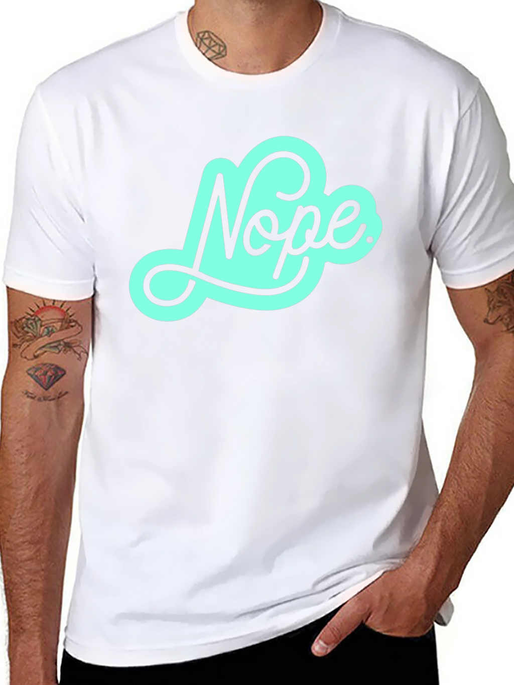 Nope Graphic Tee - Soft Black T-Shirt
