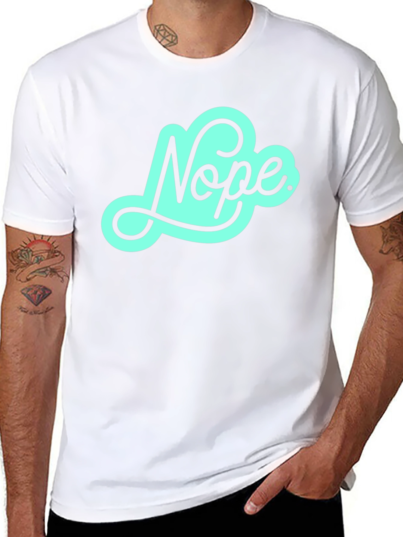Nope Graphic Tee - Soft Black T-Shirt