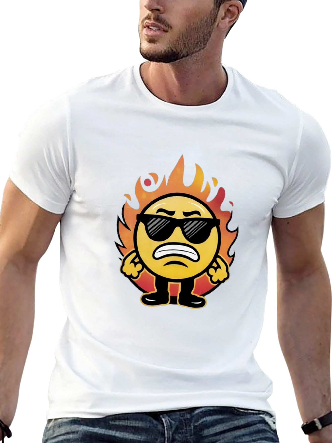 Funny On Fire Emoji T-Shirt