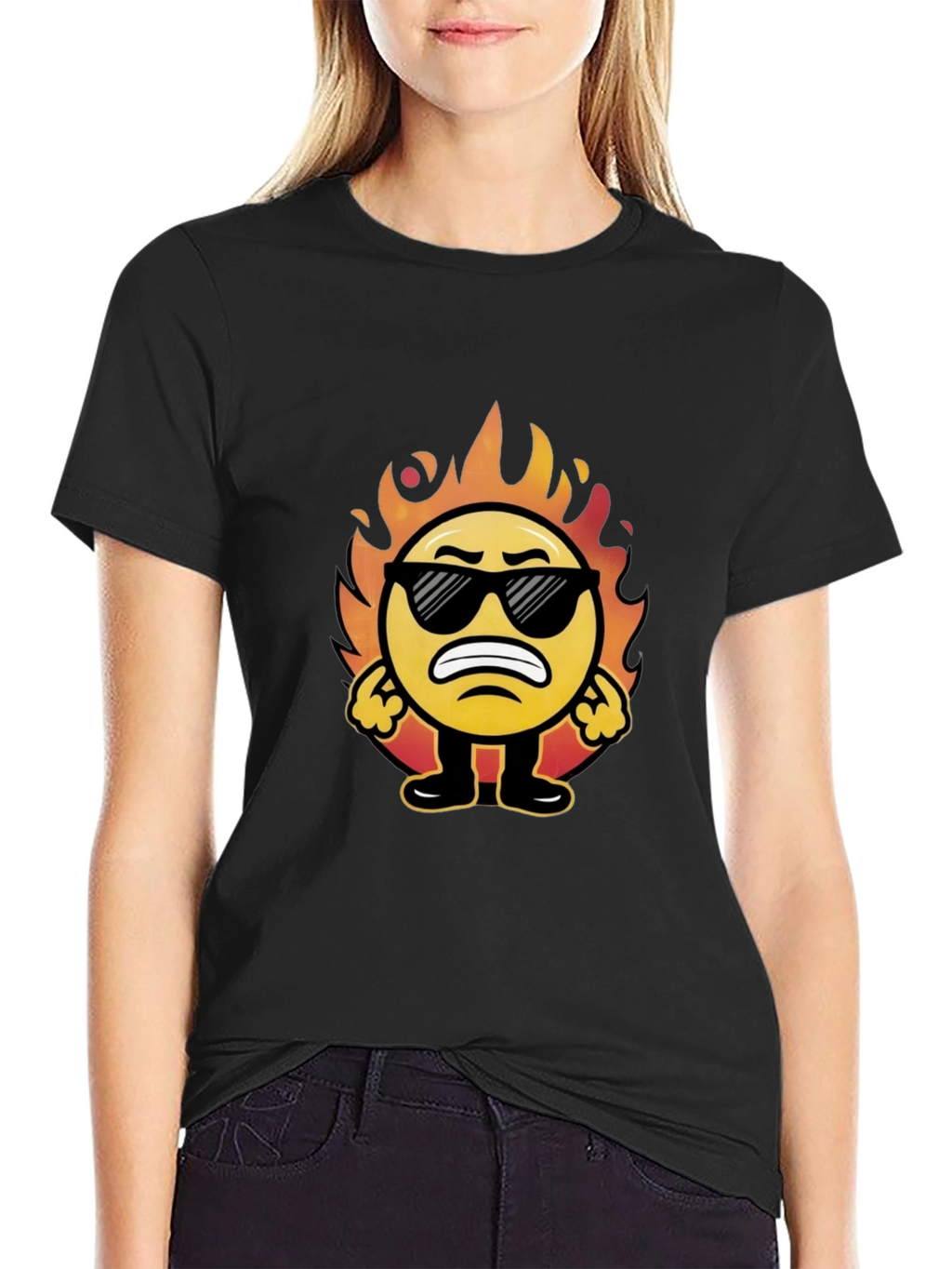 Funny On Fire Emoji T-Shirt