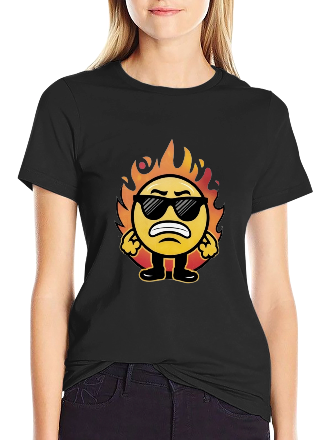 Funny On Fire Emoji T-Shirt