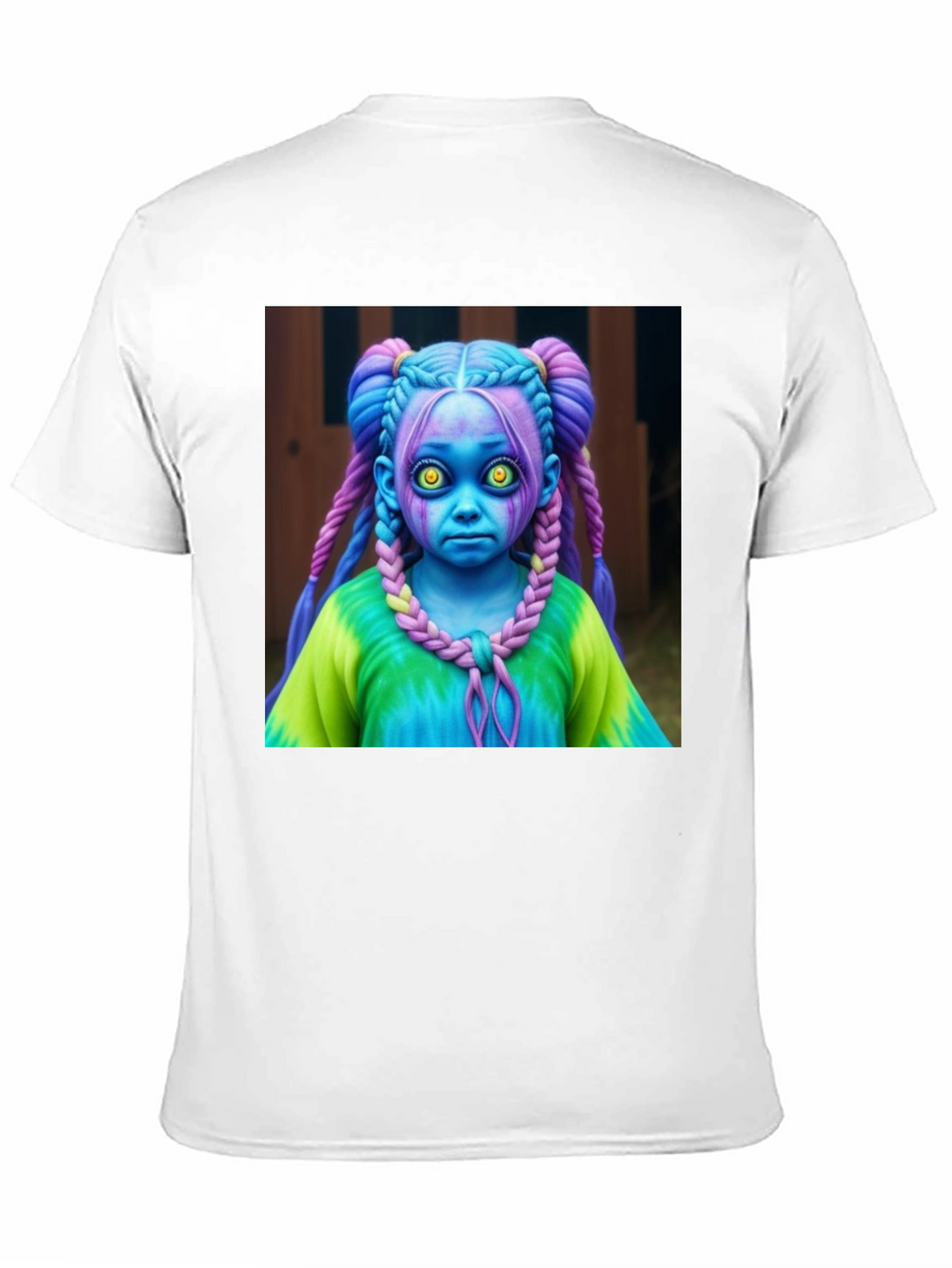 Creepy Cute Doll Graphic Tee - Unique Black T-Shirt