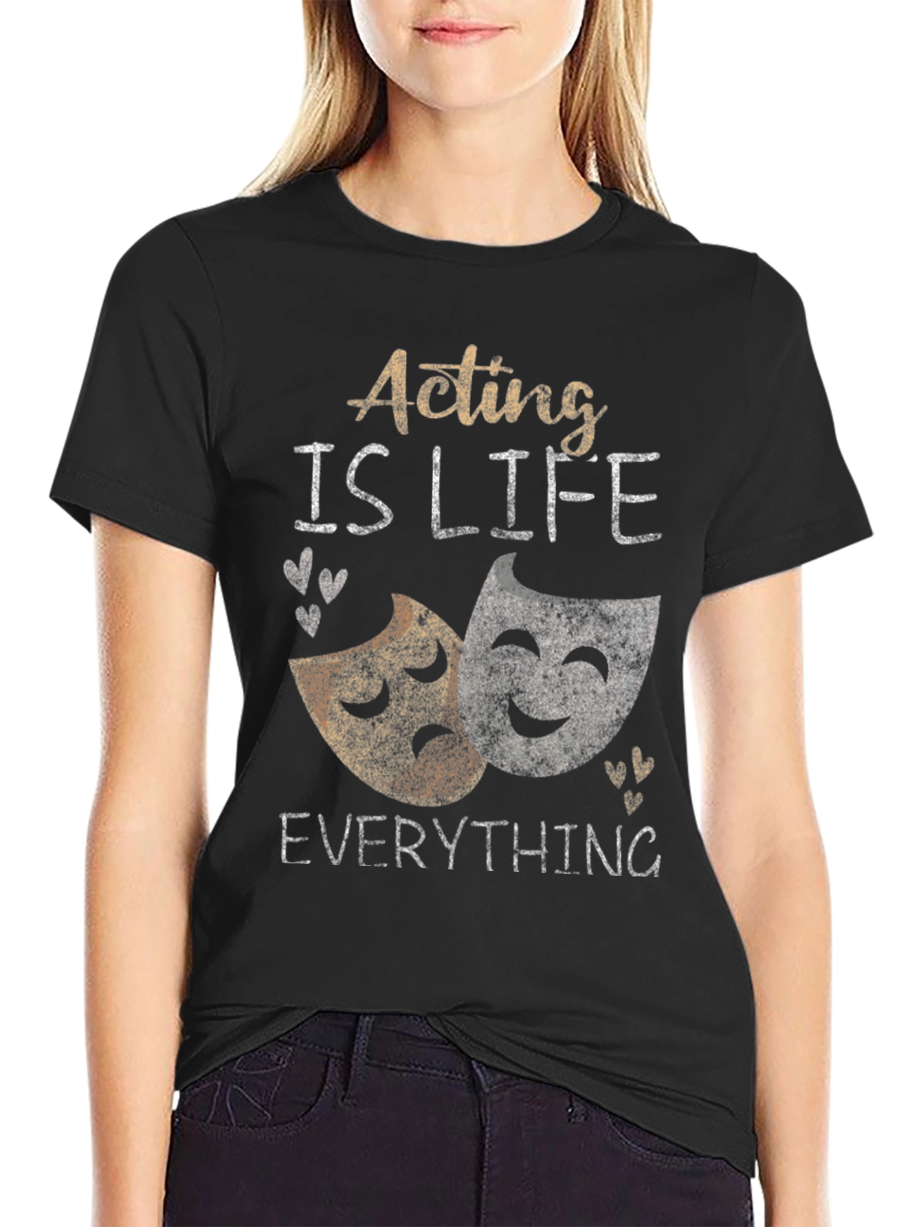 Acting is Life T-Shirt: Drama Masks Theater Shirt