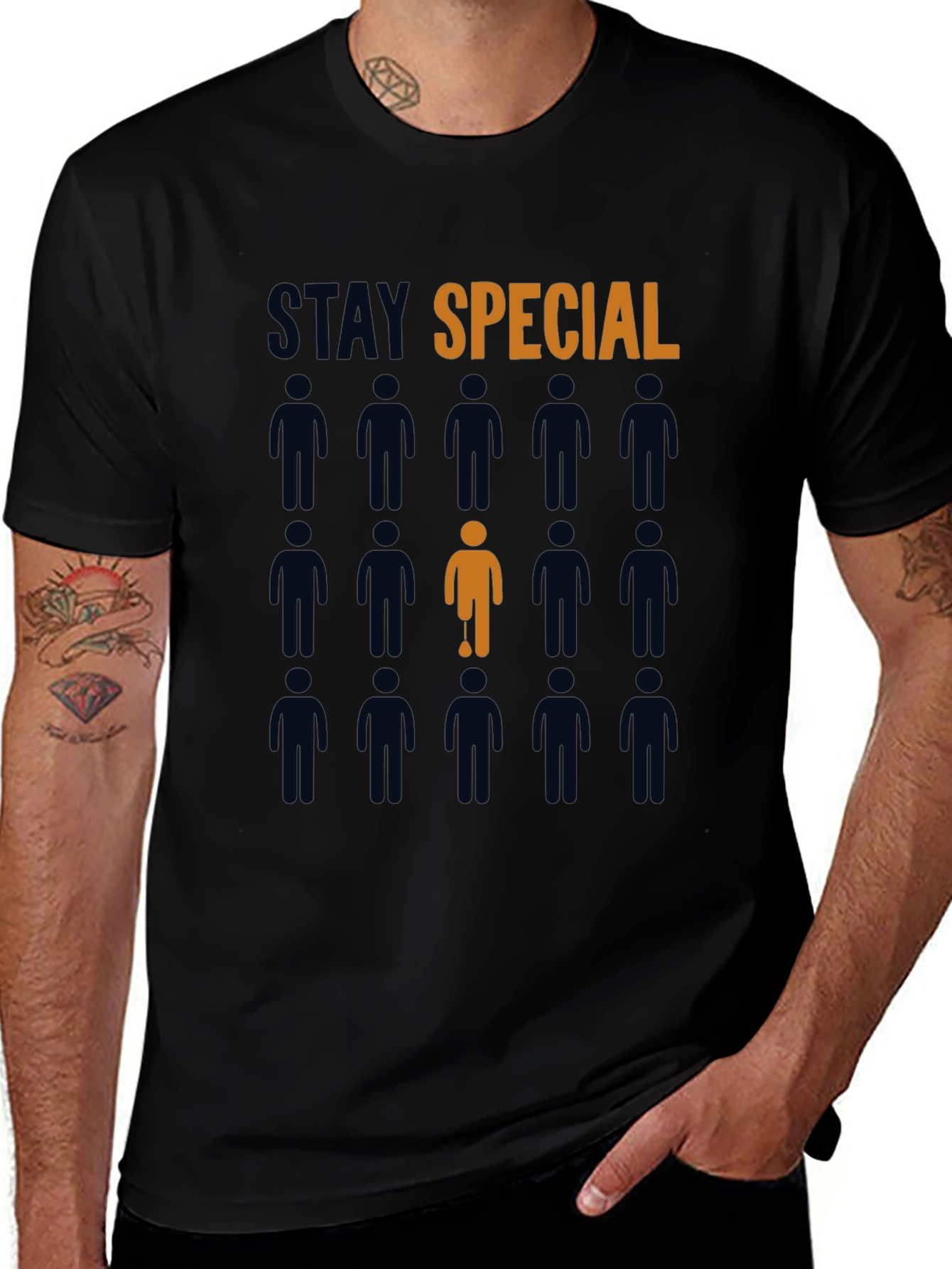 Stay Special Graphic Tee - Black Cotton T-Shirt