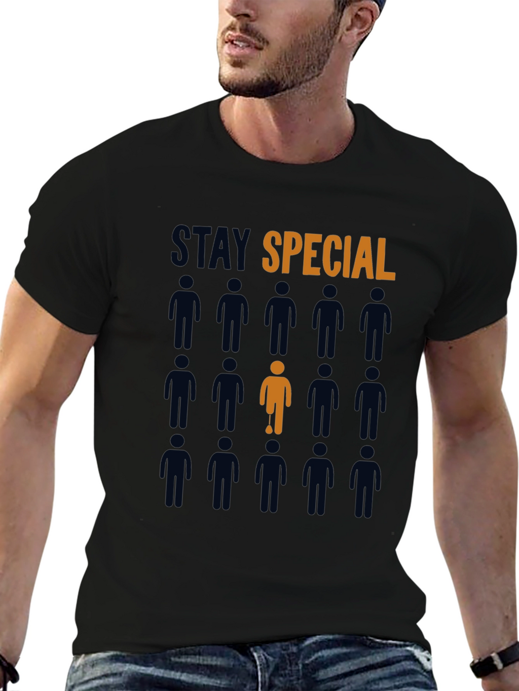 Stay Special Graphic Tee - Black Cotton T-Shirt
