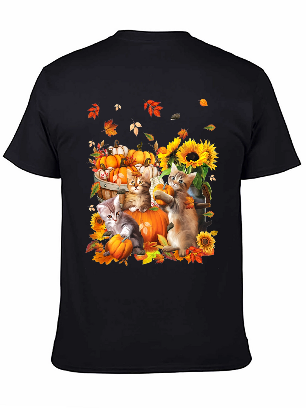 Autumn Cats & Pumpkins Graphic Tee