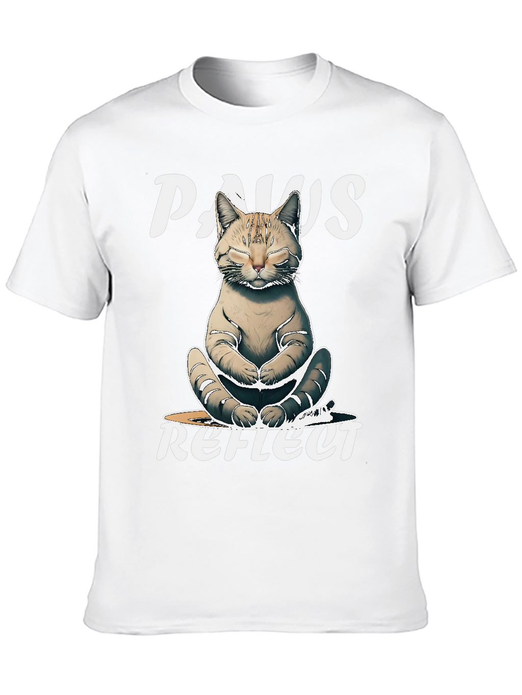 Paws Reflect Cat Yoga Graphic T-Shirt