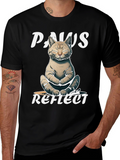 Paws Reflect Cat Yoga Graphic T-Shirt