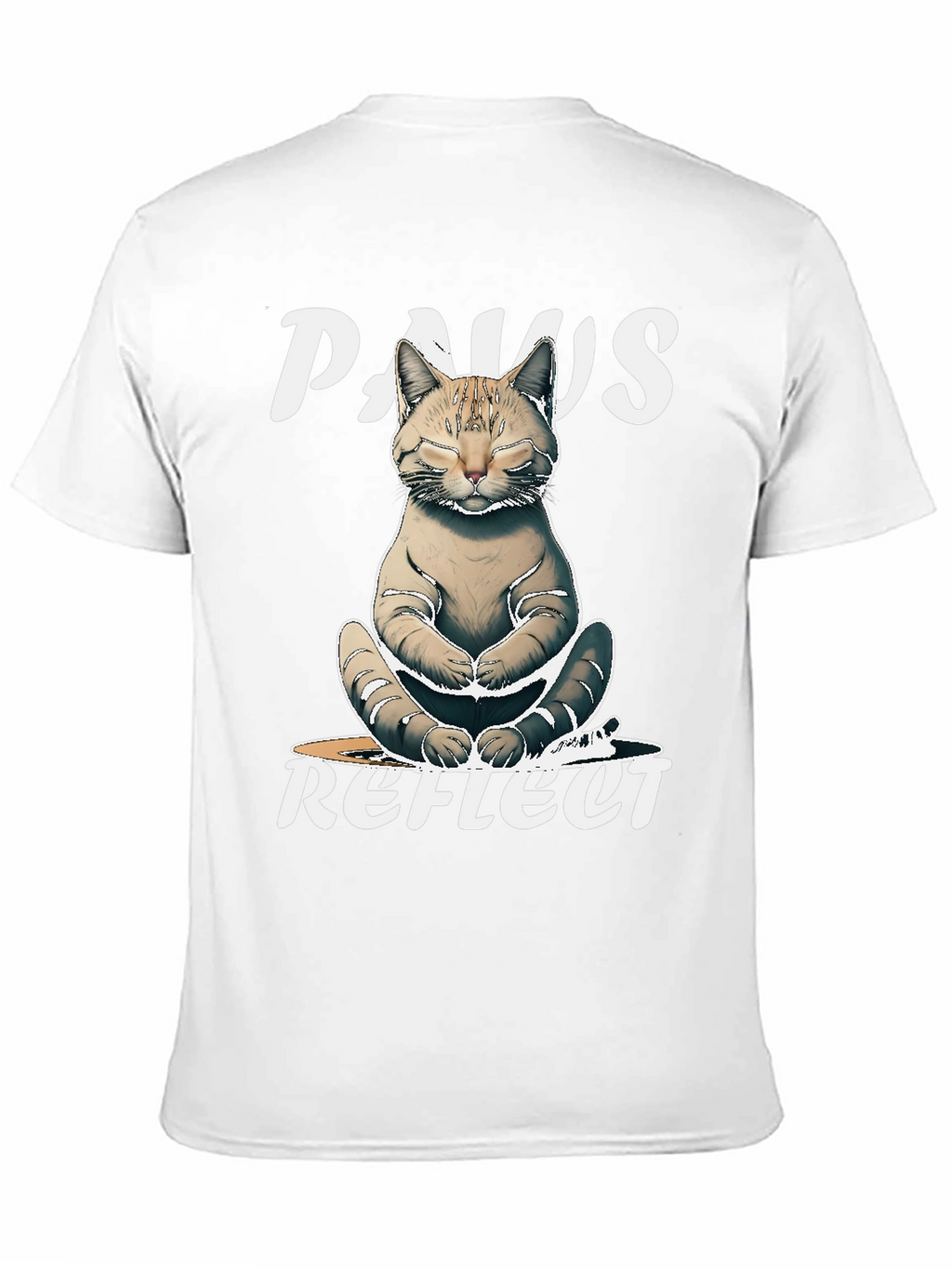 Paws Reflect Cat Yoga Graphic T-Shirt