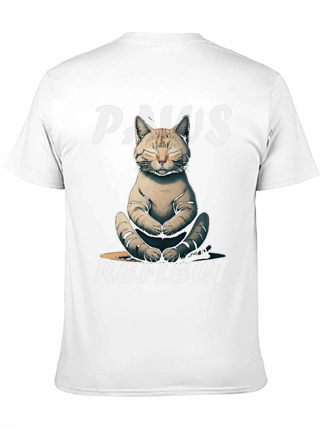 Paws Reflect Cat Yoga Graphic T-Shirt