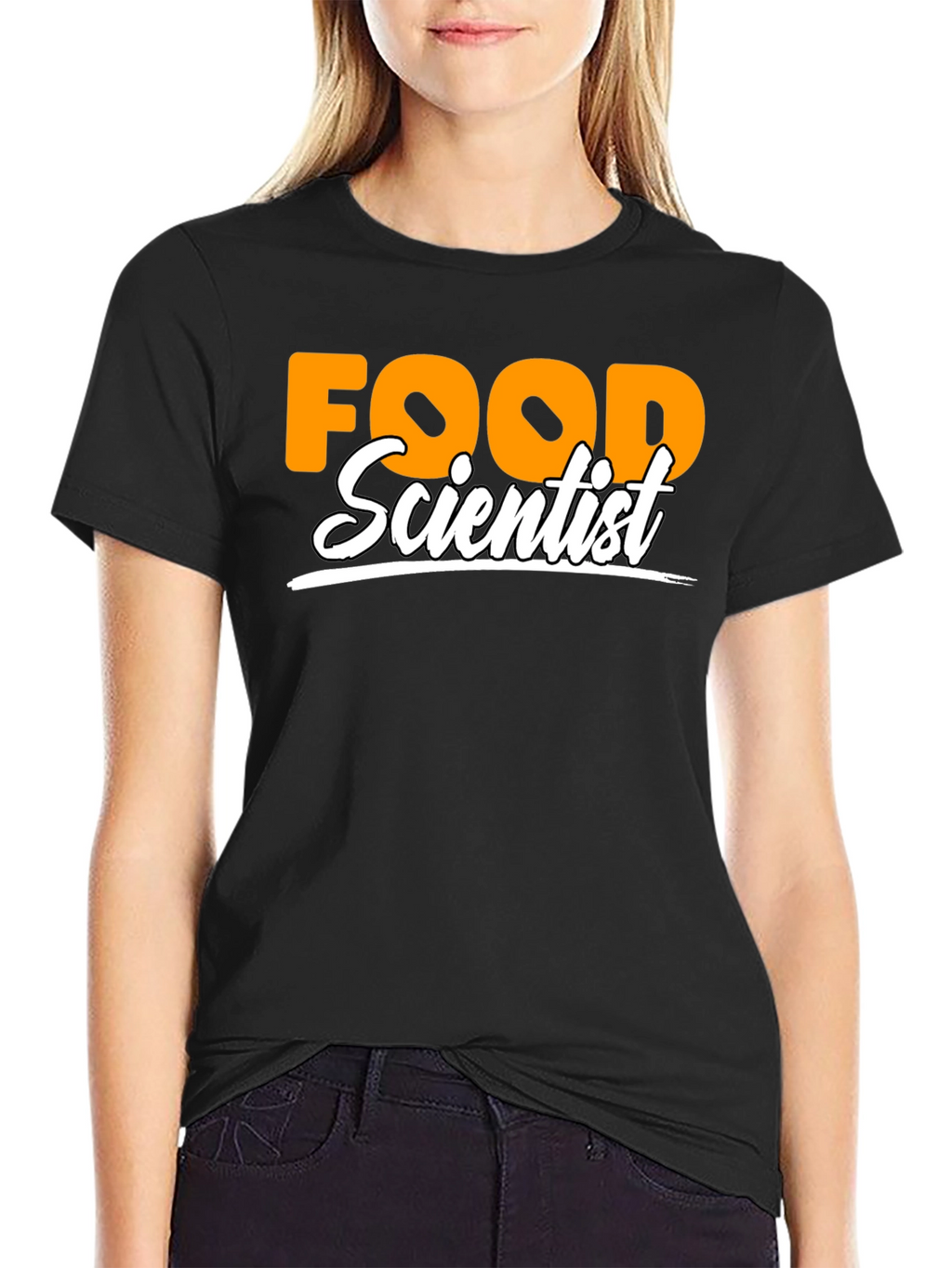 Food Scientist Graphic T-Shirt - Black Crew Neck