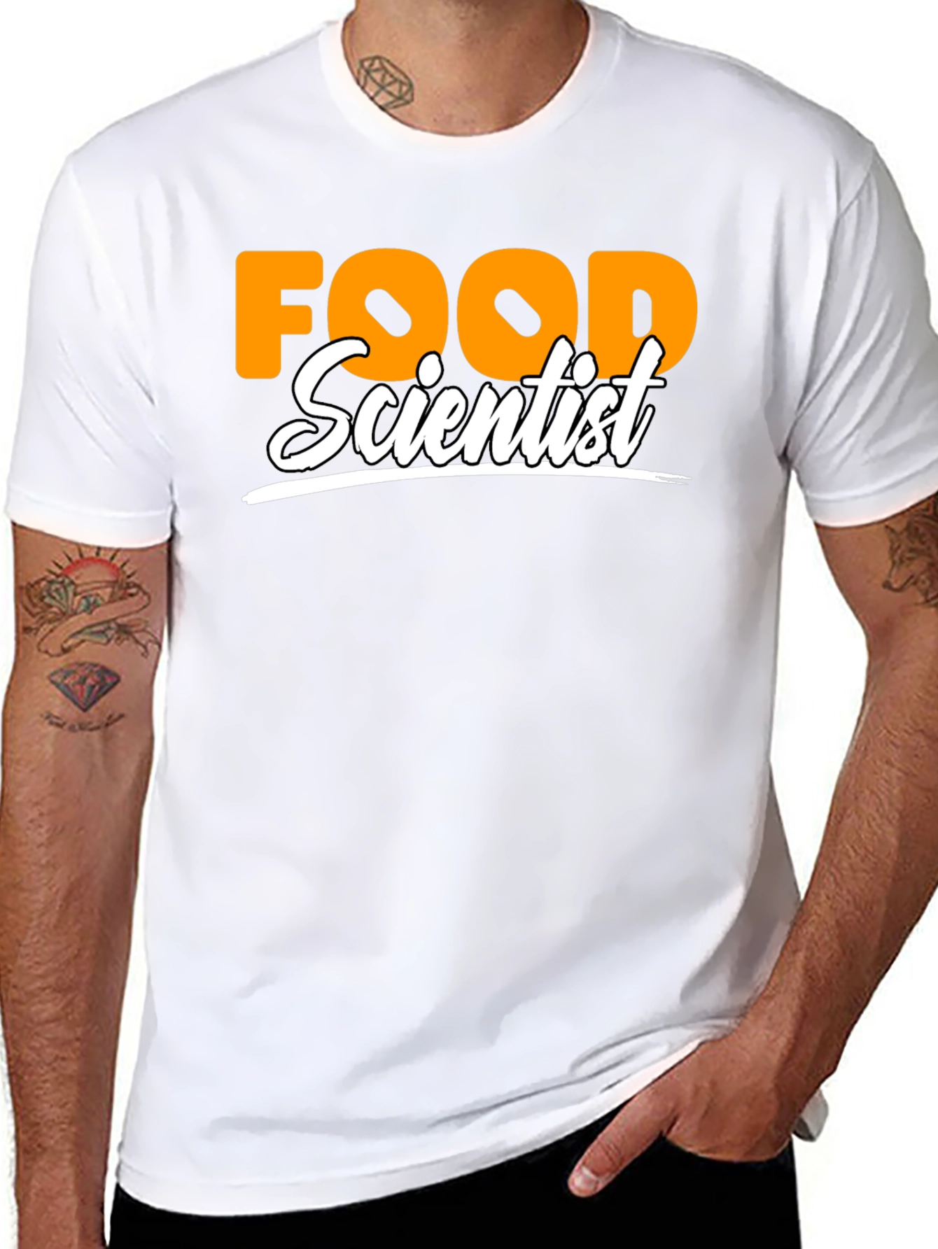 Food Scientist Graphic T-Shirt - Black Crew Neck