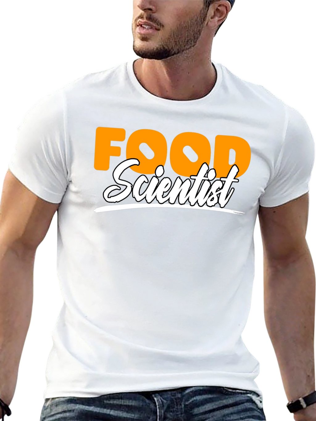 Food Scientist Graphic T-Shirt - Black Crew Neck