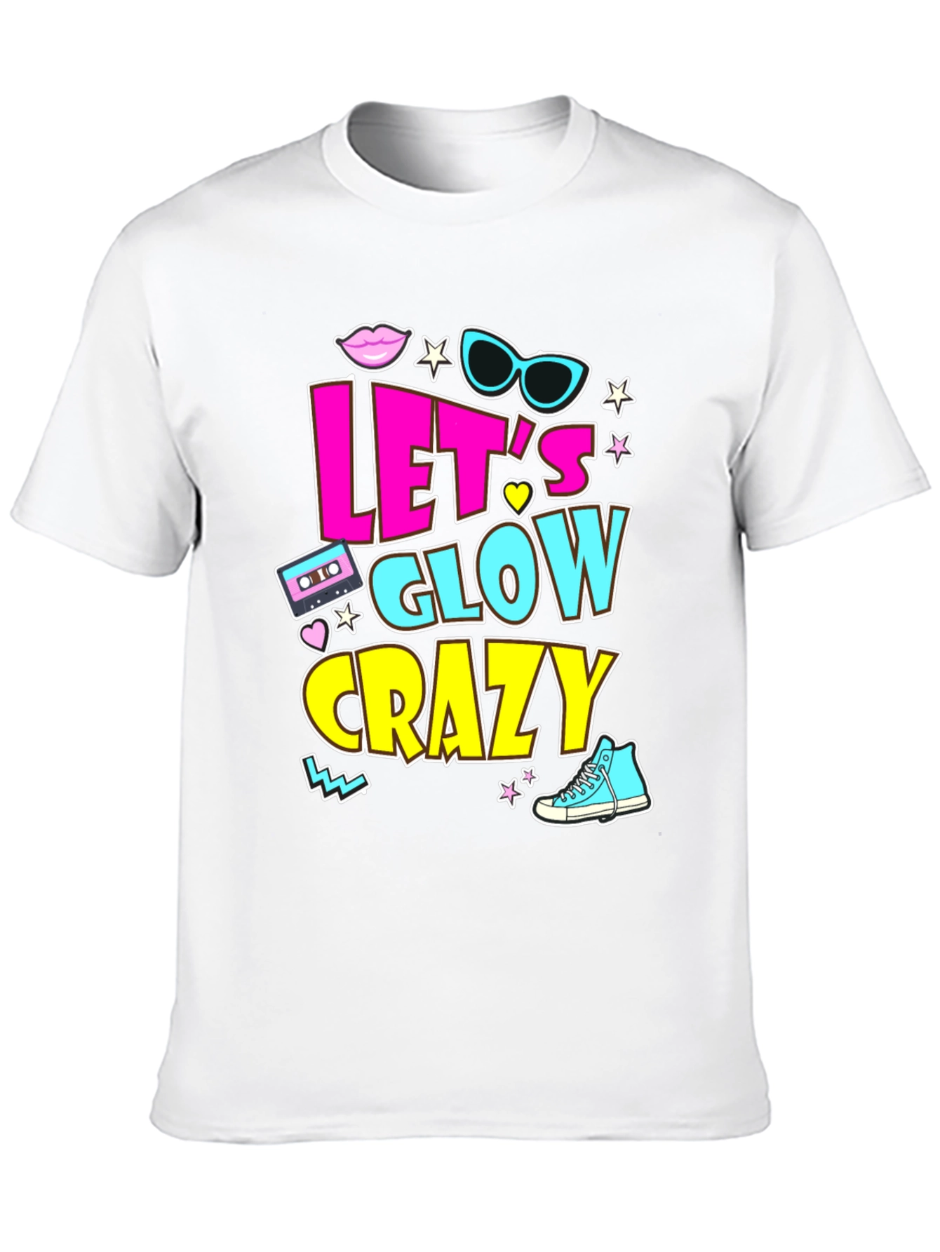 Lets Glow Crazy 90s Retro T-Shirt
