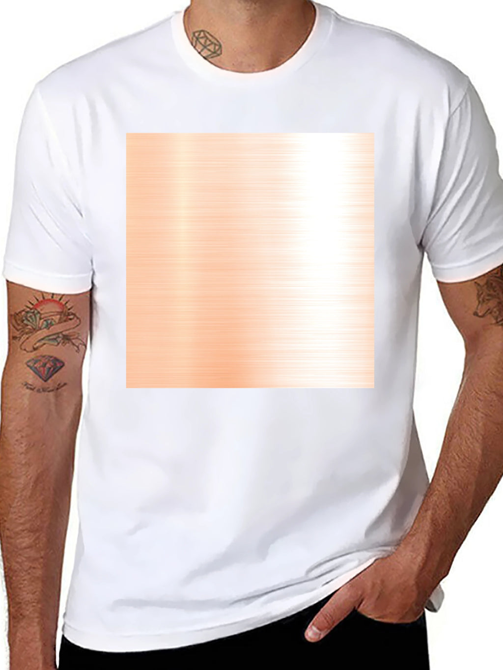 Modern Black Crewneck T-Shirt with Pattern