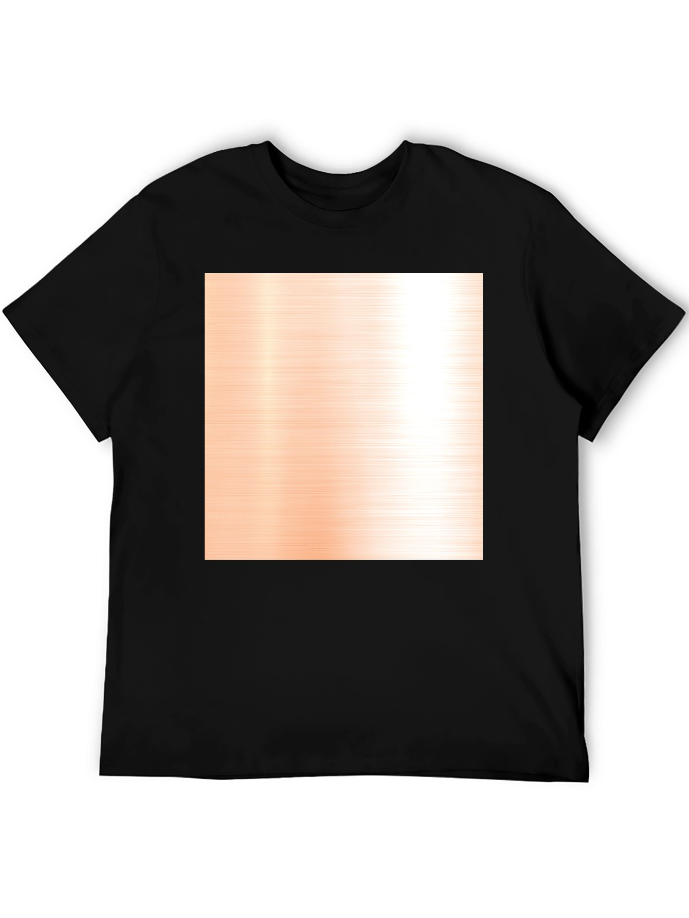 Modern Black Crewneck T-Shirt with Pattern