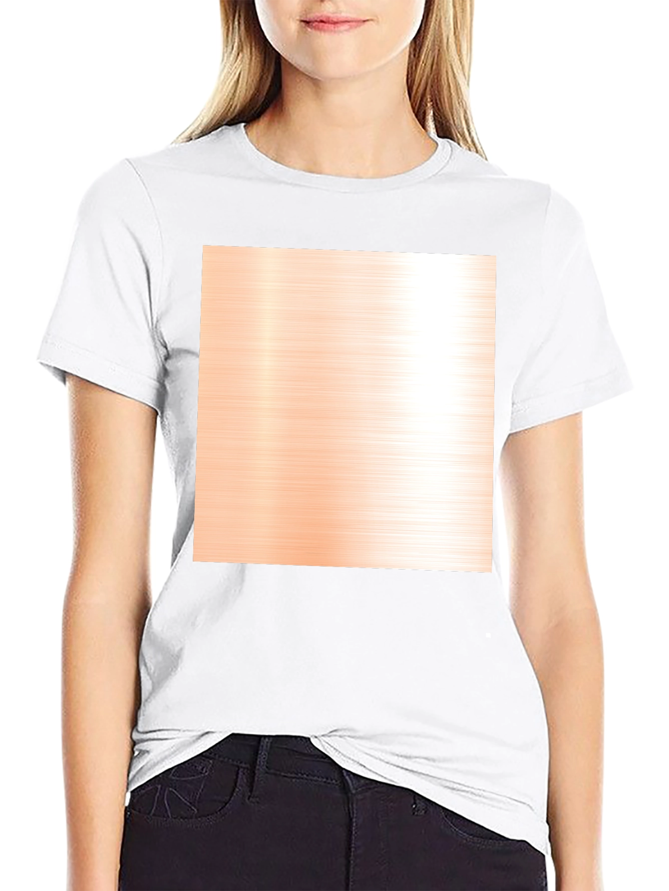Modern Black Crewneck T-Shirt with Pattern