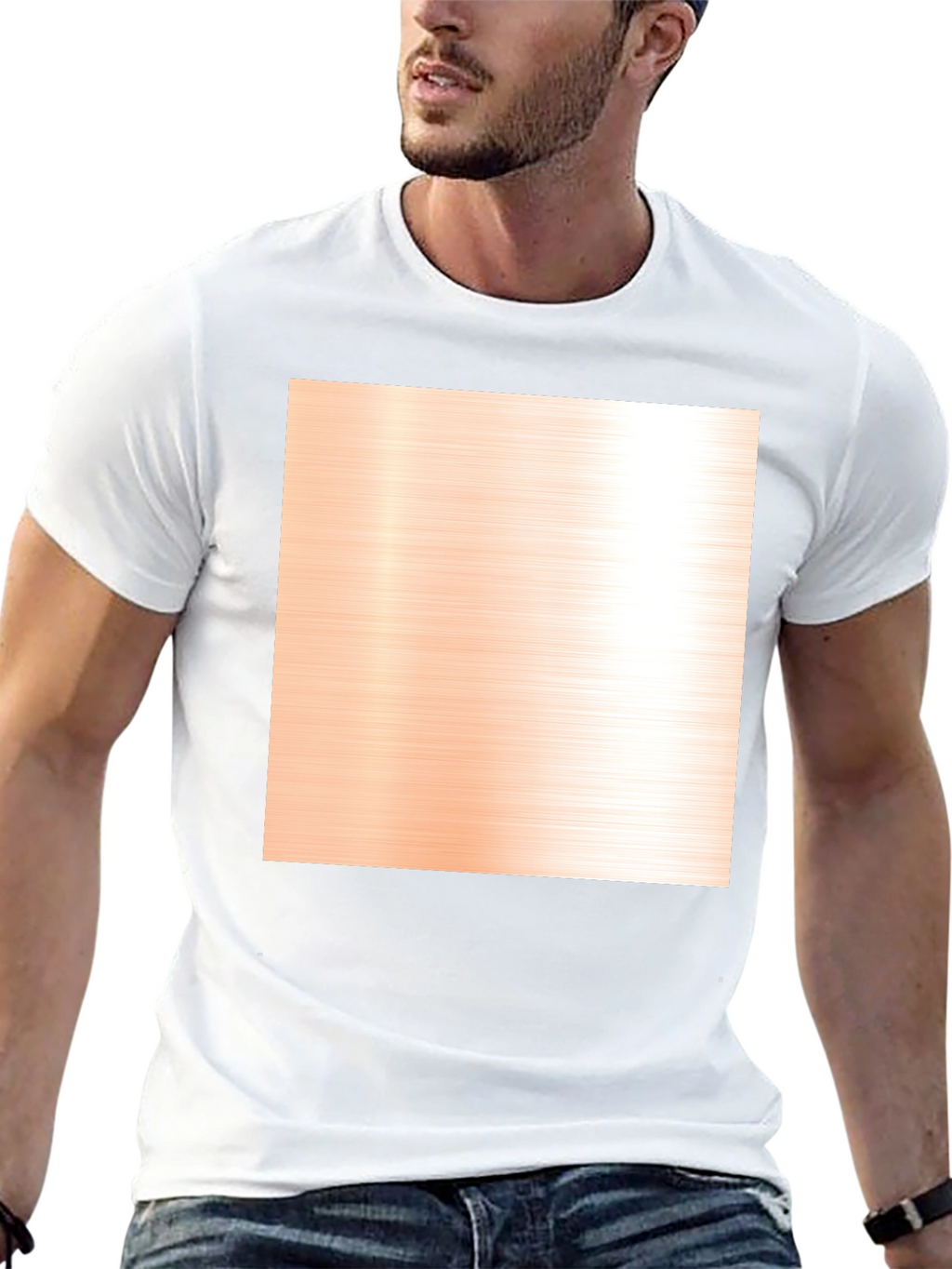 Modern Black Crewneck T-Shirt with Pattern