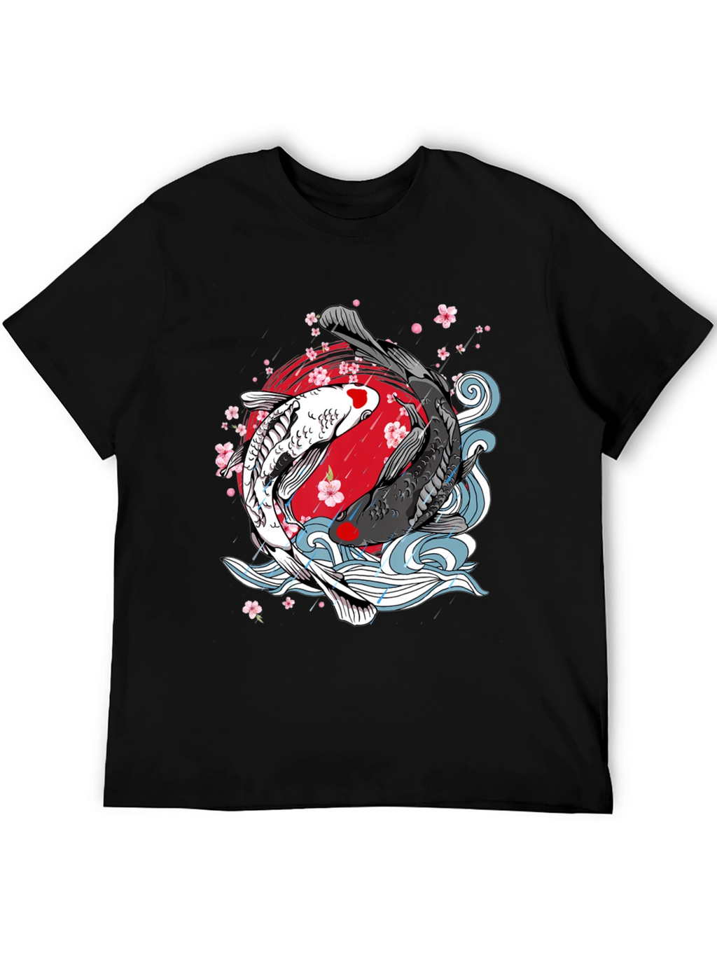 Koi Fish Yin Yang Graphic T-Shirt - Unique Design
