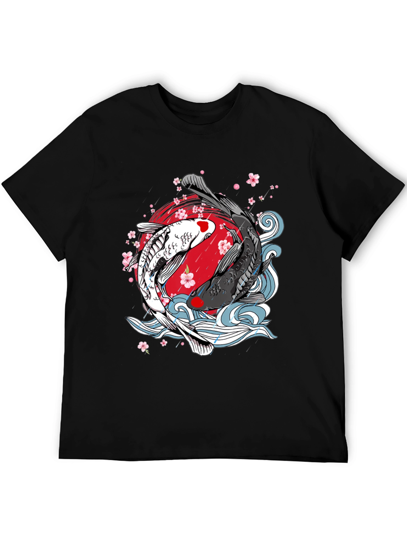 Koi Fish Yin Yang Graphic T-Shirt - Unique Design